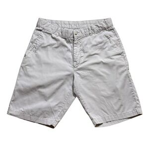 Mens Beige Chino Shorts Flat Front Casual Summer Size 28‎